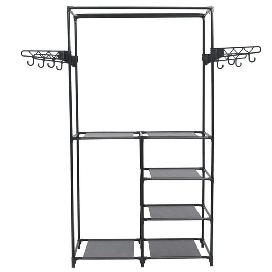 Clothes Rack Steel and Non-woven Fabric 87x44x158 cm Black Clothes Rack Steel and Non-woven Fabric 87x44x158 cm Black