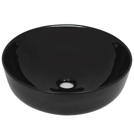 Basin Ceramic Round Black 41.5x13.5 cm Basin Ceramic Round Black 41.5x13.5 cm