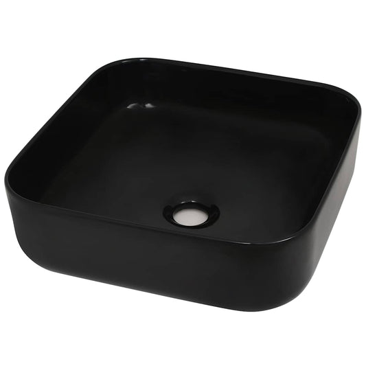142733 vidaXL Basin Ceramic Square Black 38x38x13,5 cm 142733 vidaXL Basin Ceramic Square Black 38x38x13,5 cm
