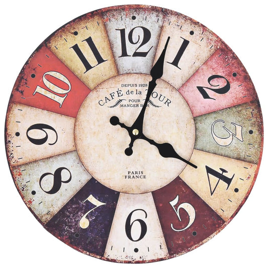 Vintage Wall Clock Colourful 30 cm Vintage Wall Clock Colourful 30 cm