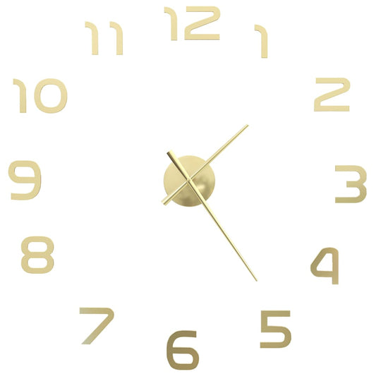 3D Wall Clock Modern Design 100 cm XXL Gold 3D Wall Clock Modern Design 100 cm XXL Gold