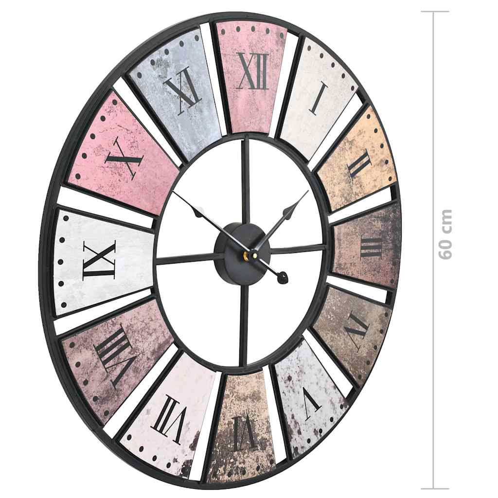 50647 vidaXL Vintage Wall Clock with Quartz Movement 60 cm XXL