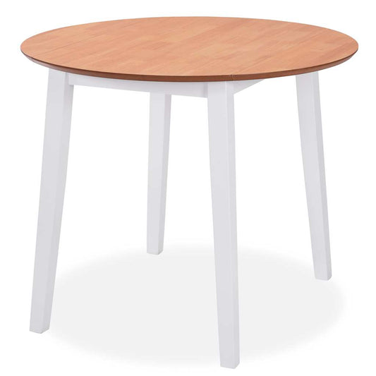 Dining Set 3 Pieces MDF and Rubberwood White Dining Set 3 Pieces MDF and Rubberwood White