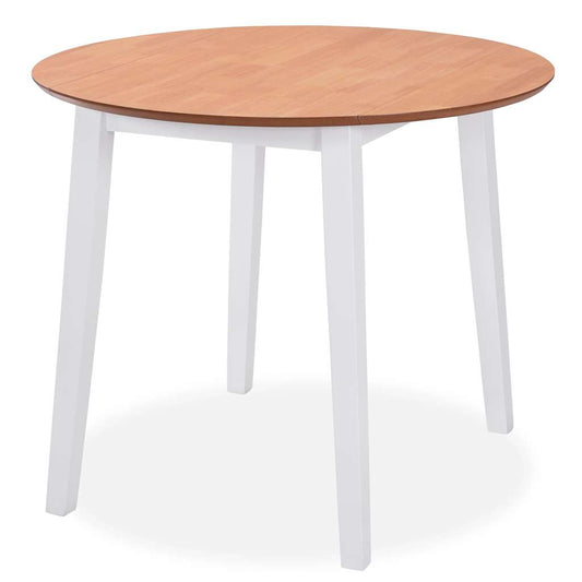 Dining Set 5 Pieces MDF and Rubberwood White Dining Set 5 Pieces MDF and Rubberwood White