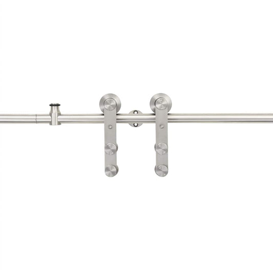 Sliding Door Hardware Kit 183 cm Stainless Steel Silver Sliding Door Hardware Kit 183 cm Stainless Steel Silver