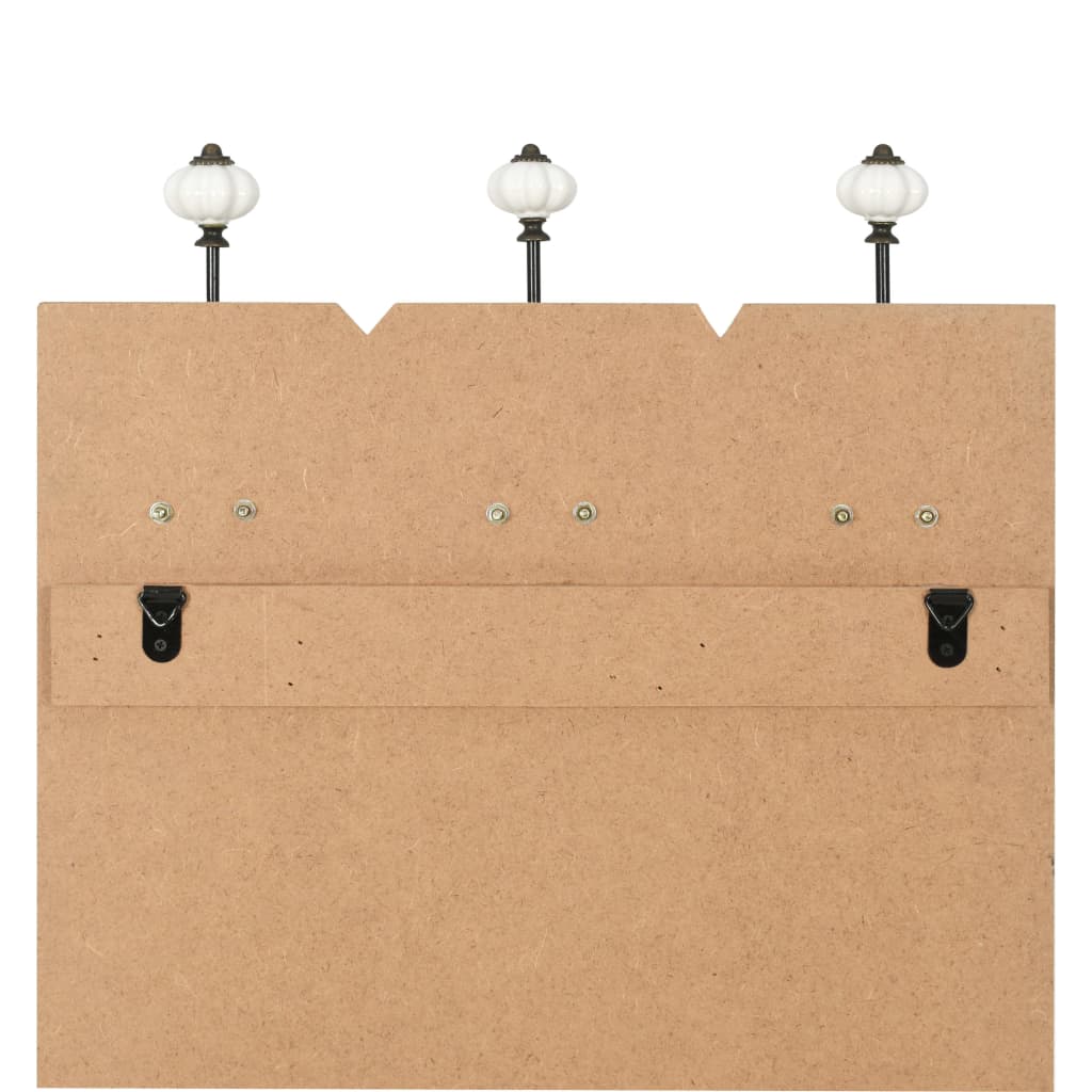 Wall-mounted Coat Rack with 6 Hooks 120x40 cm "LIVE LIFE