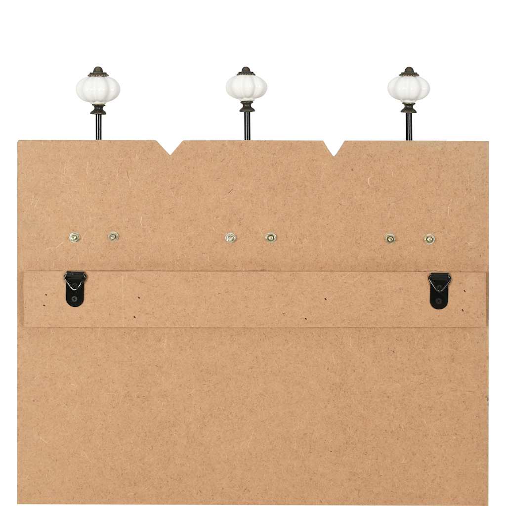 Wall-mounted Coat Rack with 6 Hooks 120x40 cm "THANK YOU