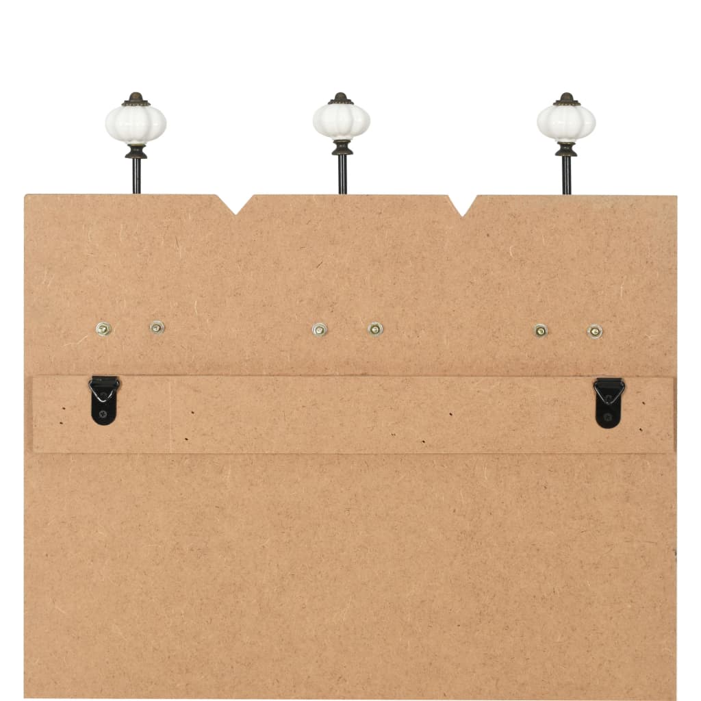 Wall-mounted Coat Rack with 6 Hooks 120x40 cm "HAPPY LOVE
