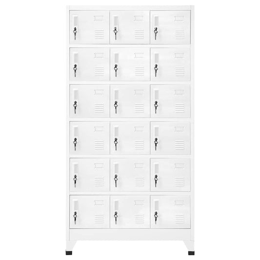 Locker Cabinet with 18 Compartments Metal 90x40x180 cm Locker Cabinet with 18 Compartments Metal 90x40x180 cm