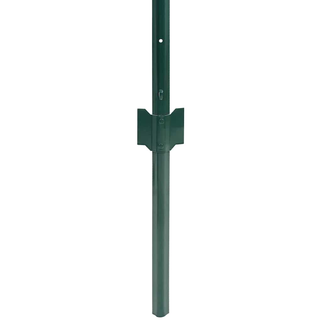 142812 vidaXL Euro Fence Steel 20x1,2 m Green