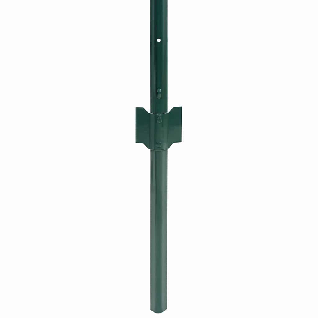142816 vidaXL Euro Fence Steel 20x1,2 m Green