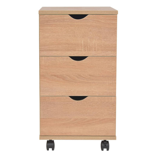 Drawer Unit | Oak | Engineered wood, Plastic | 33 x 45 x 60 cm | Rollable Drawer Unit | Oak | Engineered wood, Plastic | 33 x 45 x 60 cm | Rollable