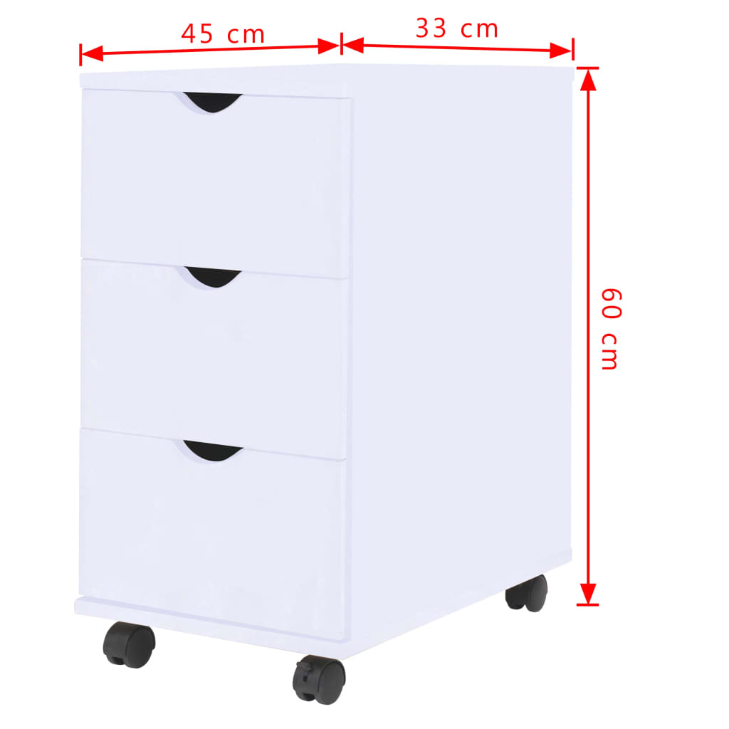 Drawer Unit | White | Engineered Wood | Small | Drawer Unit | Rectangular