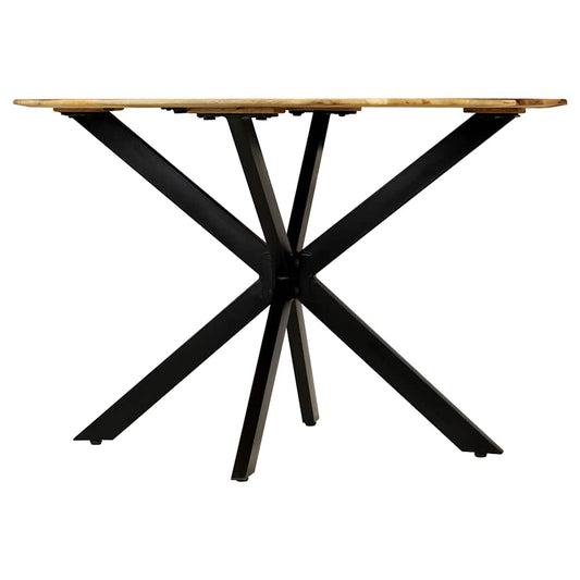 246013 vidaXL Dining Table Solid Rough Mango Wood and Steel 120x77 cm 246013 vidaXL Dining Table Solid Rough Mango Wood and Steel 120x77 cm