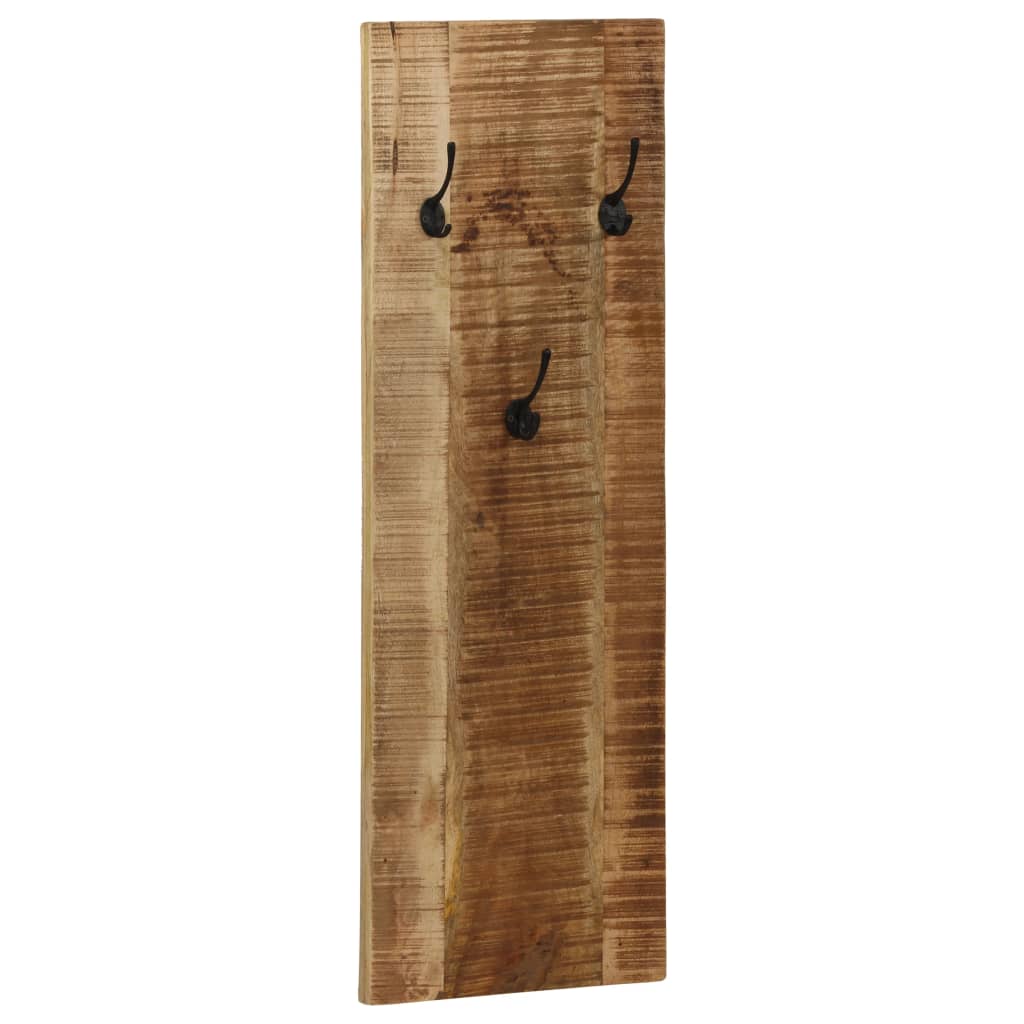 246025 vidaXL Wall-mounted Coat Racks 2 pcs Solid Mango Wood 36x110x3 cm