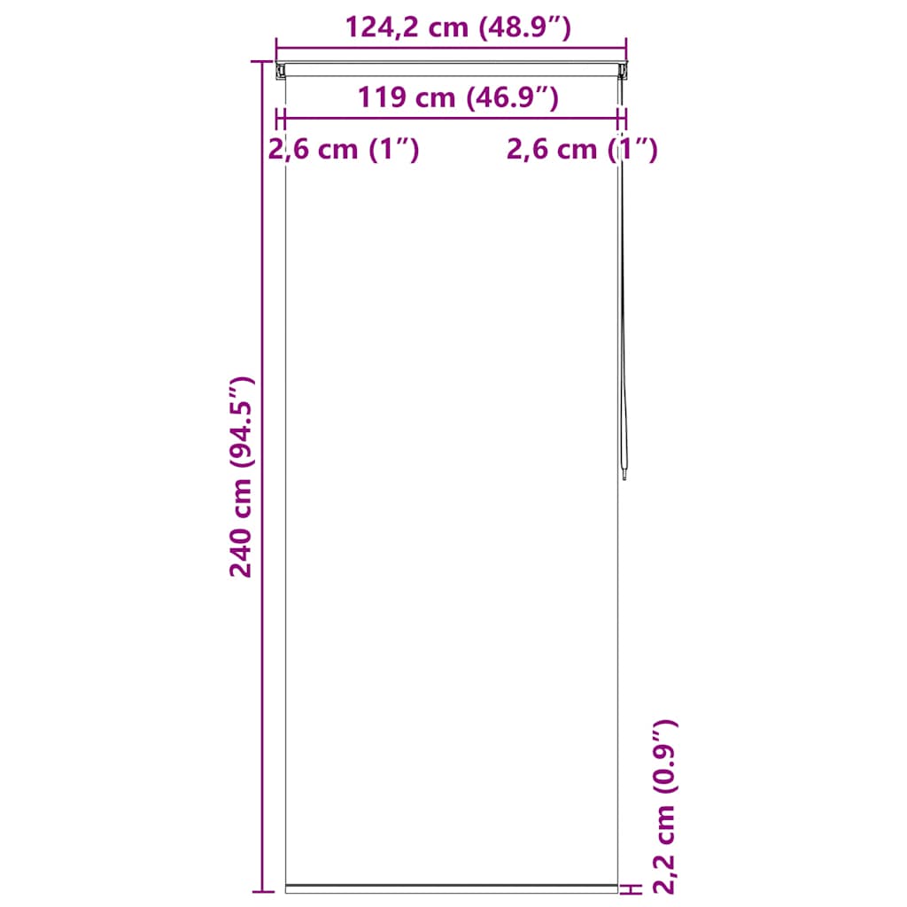 Shower Roller Blind 120x240 cm Circle