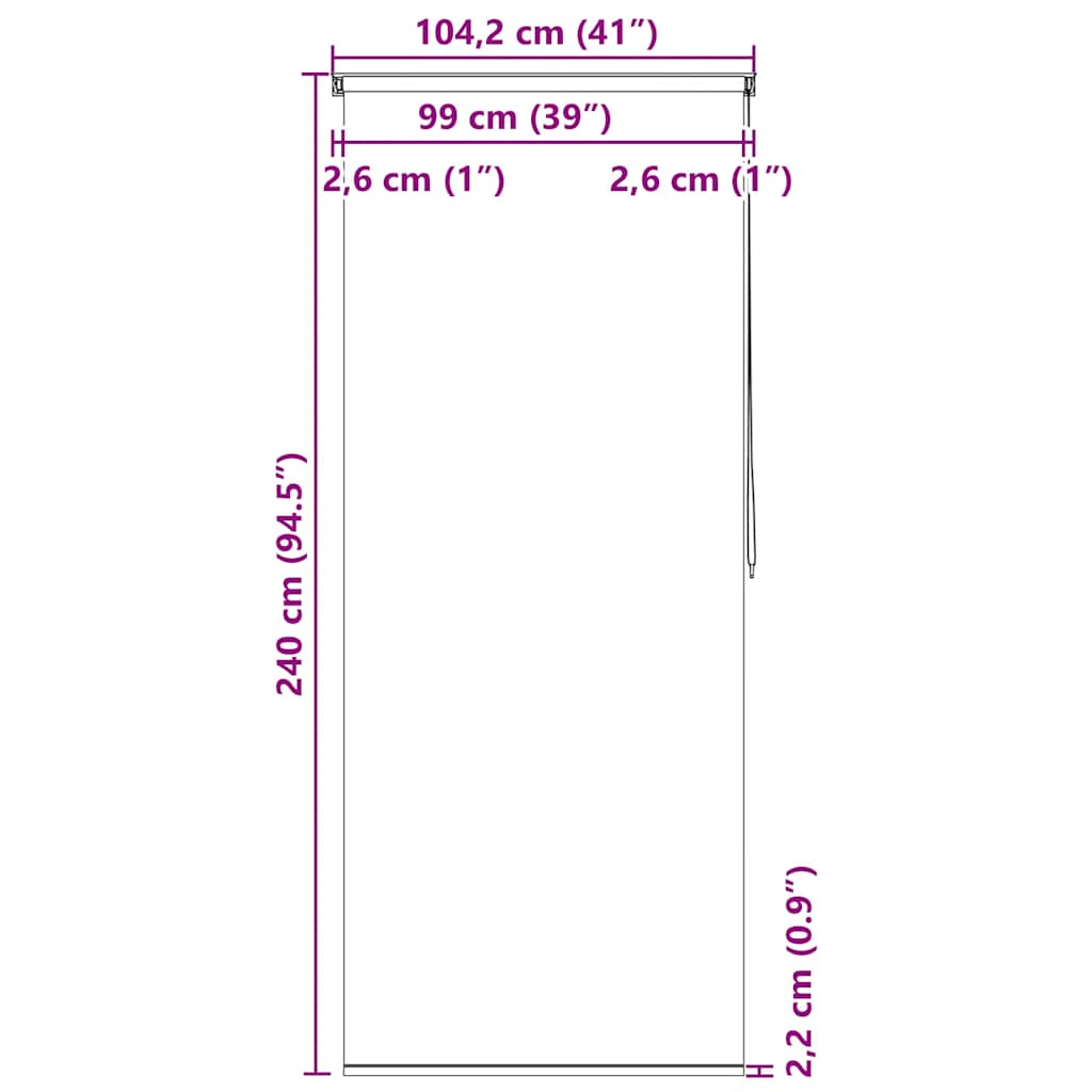 142866 vidaXL Shower Roller Blind 100x240 cm Bubble
