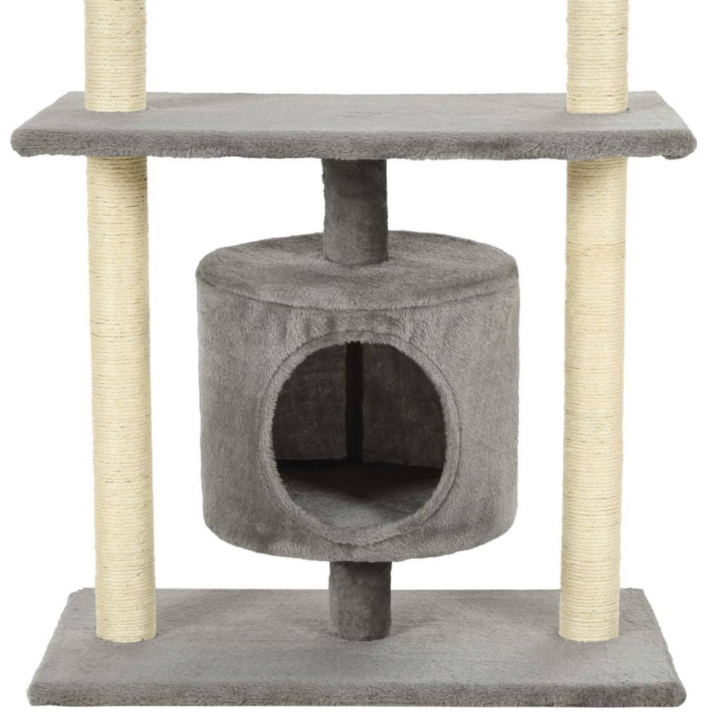 Cat Tree with Sisal Scratching Posts 95 cm Grey