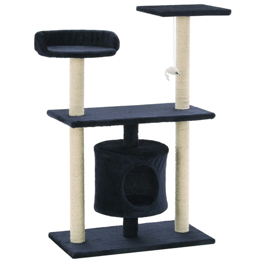Cat Tree with Sisal Scratching Posts 95 cm Dark Blue Cat Tree with Sisal Scratching Posts 95 cm Dark Blue