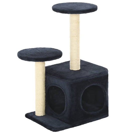 Cat Tree with Sisal Scratching Posts 60 cm Dark Blue Cat Tree with Sisal Scratching Posts 60 cm Dark Blue