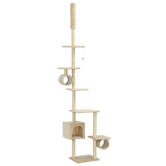 Cat Tree with Sisal Scratching Posts 260 cm Beige Cat Tree with Sisal Scratching Posts 260 cm Beige