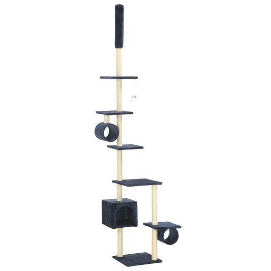 Cat Tree with Sisal Scratching Posts 260 cm Dark Blue Cat Tree with Sisal Scratching Posts 260 cm Dark Blue