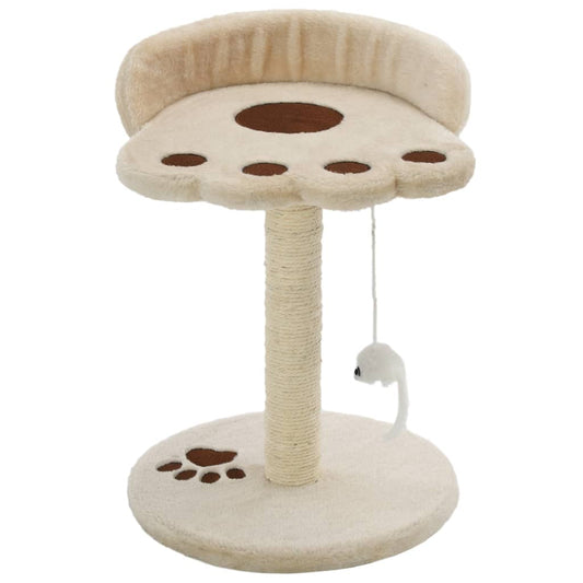 Cat Tree with Sisal Scratching Post 40 cm Beige and Brown Cat Tree with Sisal Scratching Post 40 cm Beige and Brown