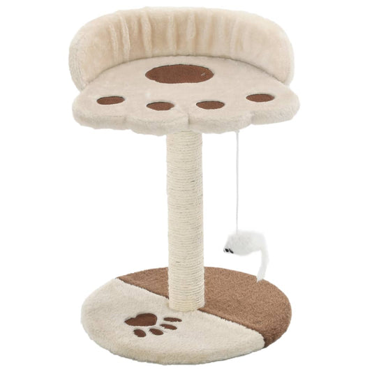 Cat Tree with Sisal Scratching Post 40 cm Beige and Brown Cat Tree with Sisal Scratching Post 40 cm Beige and Brown