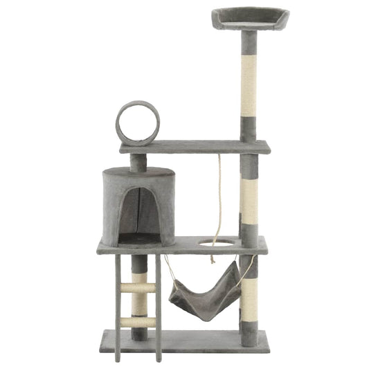 170583 vidaXL Cat Tree with Sisal Scratching Posts 140 cm Grey 170583 vidaXL Cat Tree with Sisal Scratching Posts 140 cm Grey