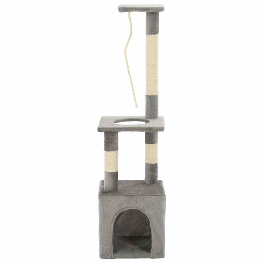 Cat Tree | Grey | Particle board, soft plush, sisal rope | Medium Cat Tree | Grey | Particle board, soft plush, sisal rope | Medium