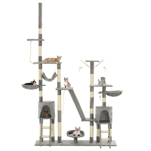 Cat Tree | Grey | Particle board, Plush, Sisal Rope | Large | Cat Tree Cat Tree | Grey | Particle board, Plush, Sisal Rope | Large | Cat Tree