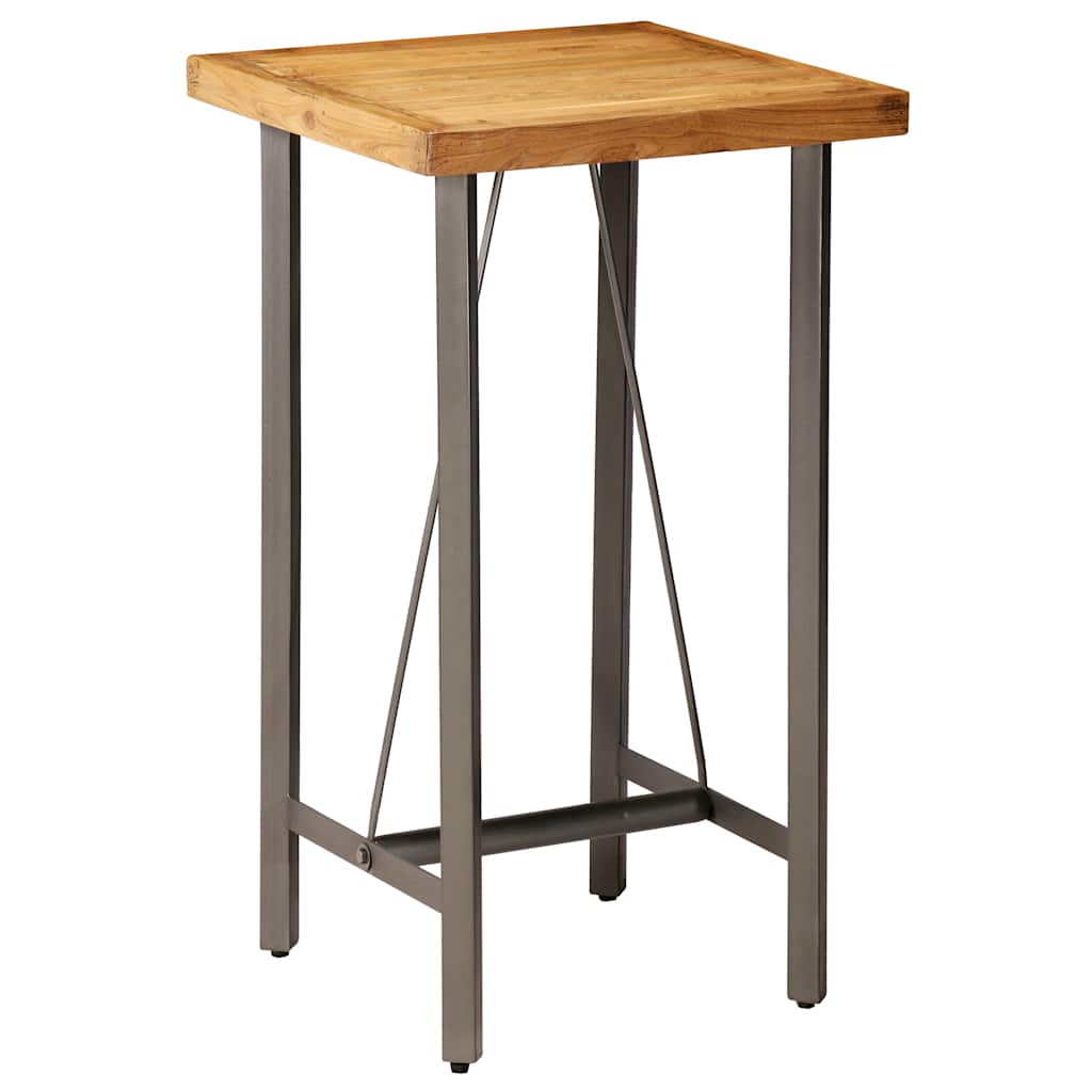 245803 vidaXL Bar Table Solid Reclaimed Teak 60x60x107 cm