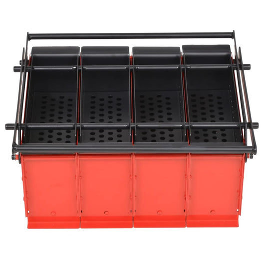 Paper Log Briquette Maker Steel 38x31x18 cm Black and Red Paper Log Briquette Maker Steel 38x31x18 cm Black and Red
