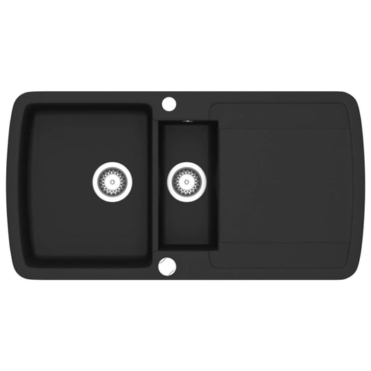 Granite Kitchen Sink Double Basin Black Granite Kitchen Sink Double Basin Black