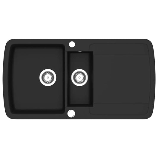 Granite Kitchen Sink Double Basin Black Granite Kitchen Sink Double Basin Black