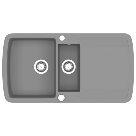 Granite Kitchen Sink Double Basin Grey Granite Kitchen Sink Double Basin Grey