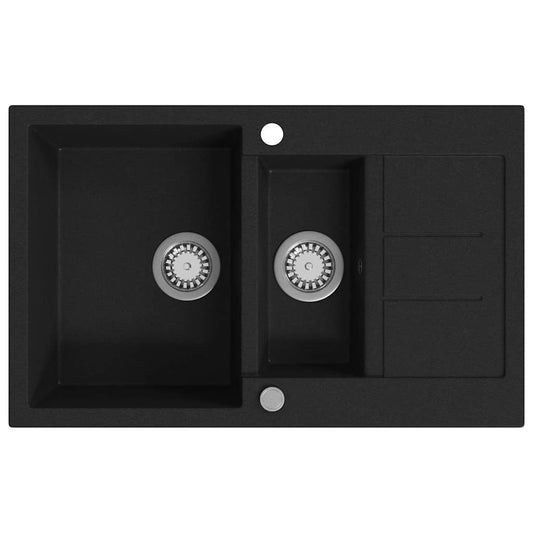 Granite Kitchen Sink Double Basin Black Granite Kitchen Sink Double Basin Black