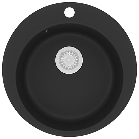 Granite Kitchen Sink Single Basin Round Black Granite Kitchen Sink Single Basin Round Black