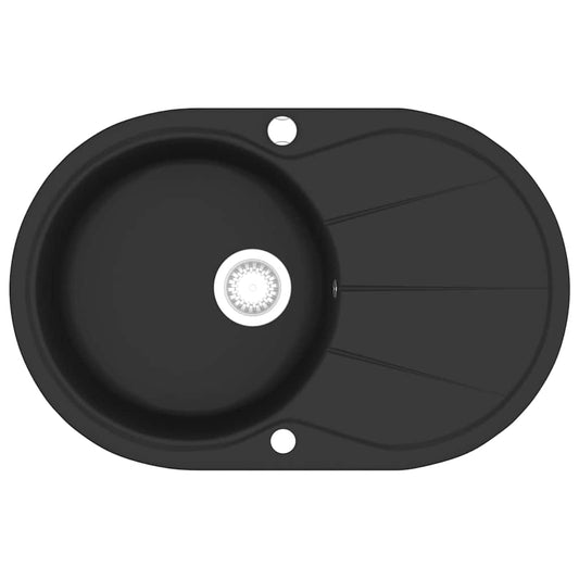 Granite Kitchen Sink Single Basin Oval Black Granite Kitchen Sink Single Basin Oval Black