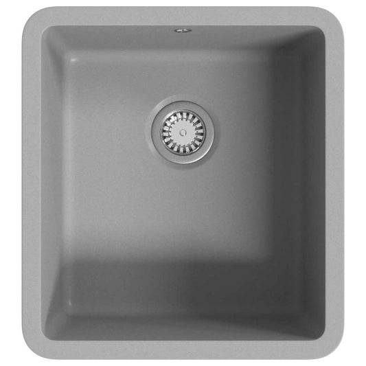 142961 vidaXL Granite Kitchen Sink Single Basin Grey 142961 vidaXL Granite Kitchen Sink Single Basin Grey