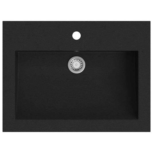142962 vidaXL Granite Basin 600x450x120 mm Black 142962 vidaXL Granite Basin 600x450x120 mm Black