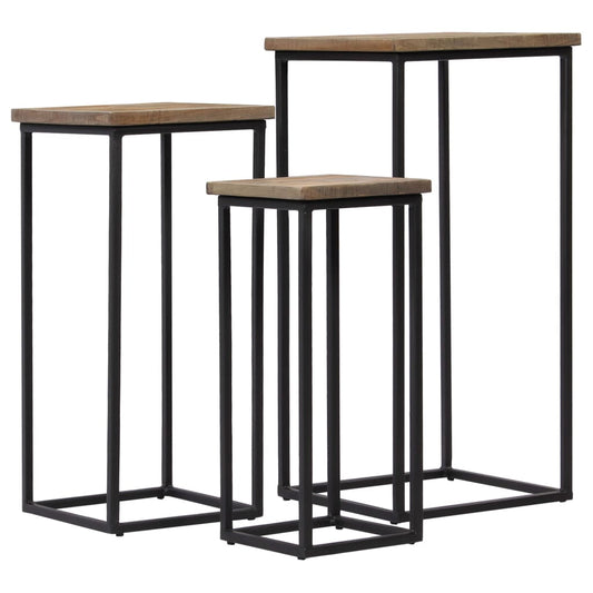 3 Piece Plant Table Set Reclaimed Teak 3 Piece Plant Table Set Reclaimed Teak