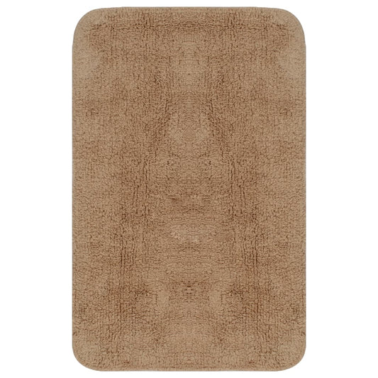 Bath Mat Set | Beige | 100% Cotton | 50 x 78 cm | Bath Mat Set Bath Mat Set | Beige | 100% Cotton | 50 x 78 cm | Bath Mat Set