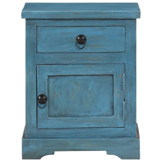 Bedside Table Solid Mango Wood 40x30x50 cm Blue Bedside Table Solid Mango Wood 40x30x50 cm Blue