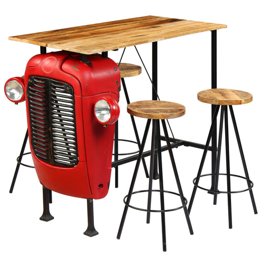 Bar Set 5 Pieces Solid Mango Wood 120x60x107 cm Bar Set 5 Pieces Solid Mango Wood 120x60x107 cm