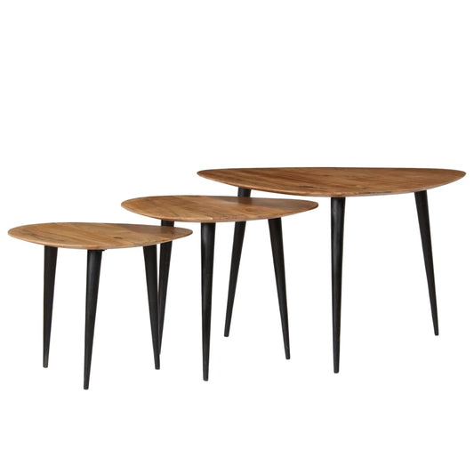 Coffee Table Set 3 Pieces Solid Acacia Wood Coffee Table Set 3 Pieces Solid Acacia Wood