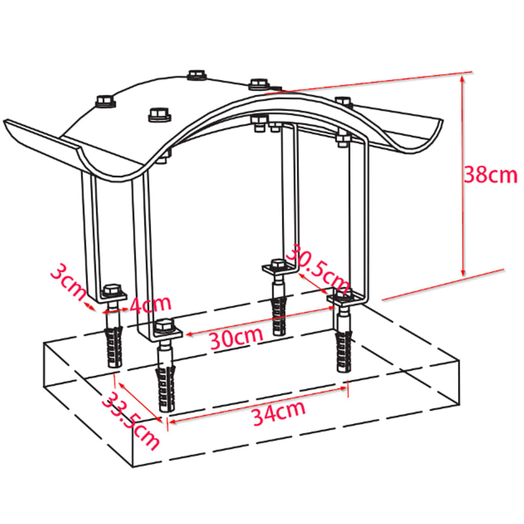 Chimney Cowl Stainless Steel 60 x 60 x 38 cm