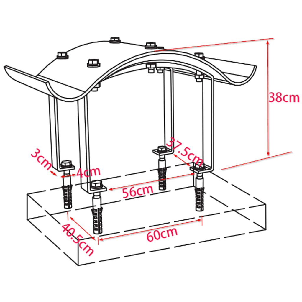 Chimney Cowl Stainless Steel 70 x 100 x 38 cm
