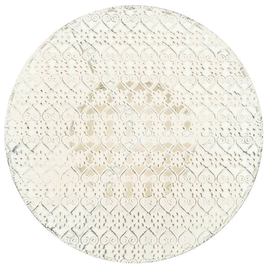 Bistro Table Vintage Style Round Metal 40x70 cm White Bistro Table Vintage Style Round Metal 40x70 cm White