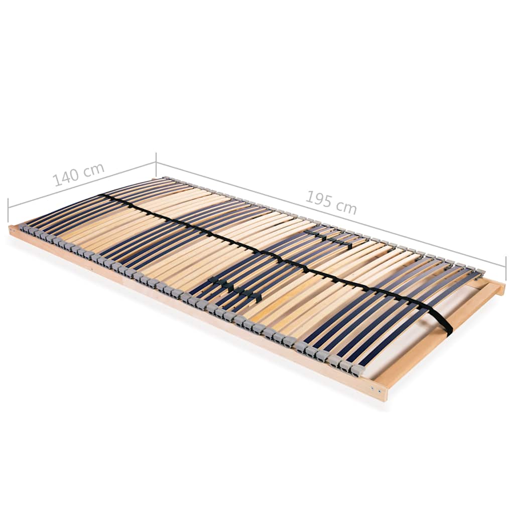 Slatted Bed Base without Mattress with 42 Slats 7 Zones 140x200 cm